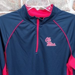 1/4 Zip Ole Miss long sleeve Pullover size L